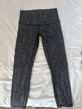 Lululemon High-Waist Black & White Marled Leggings